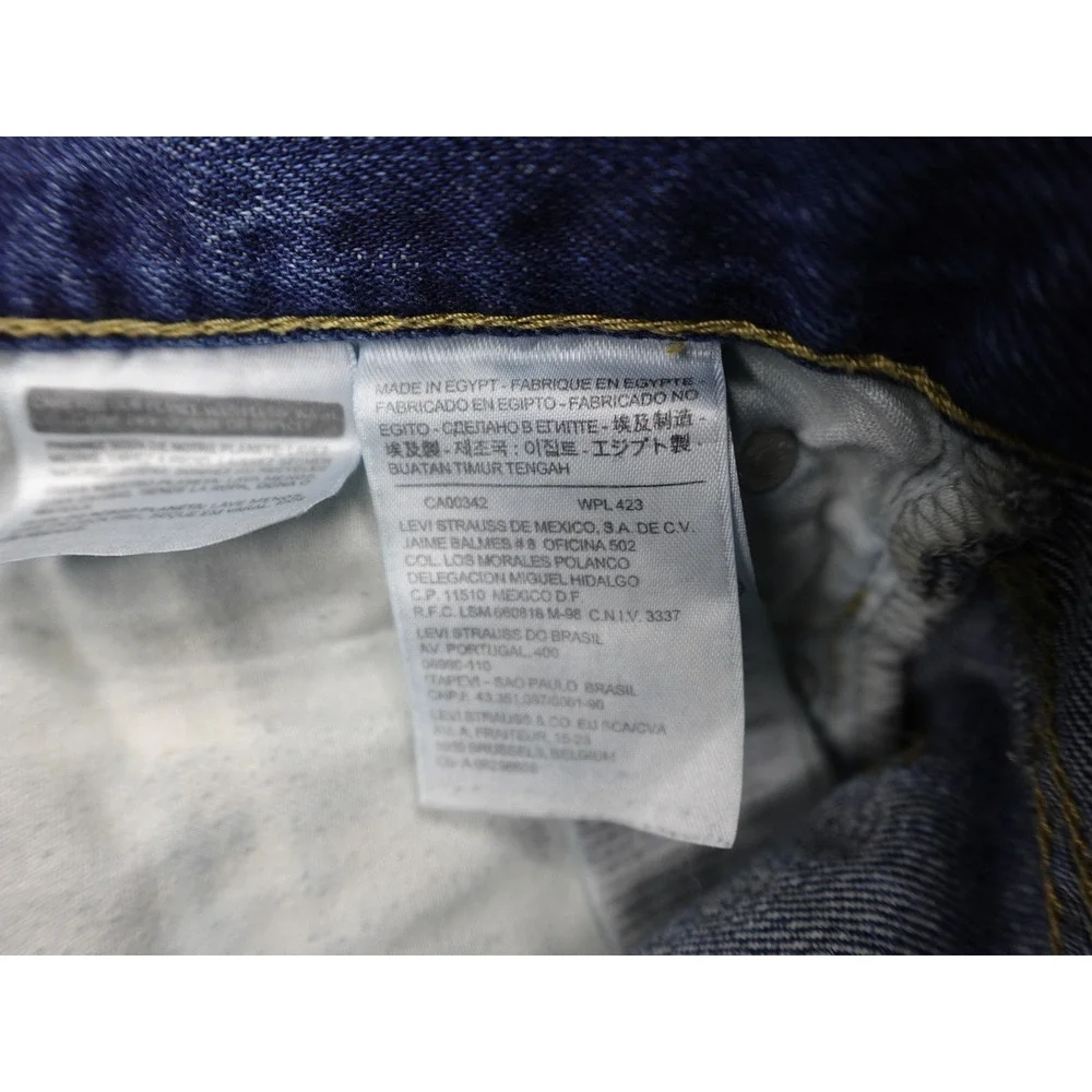 Levi's 511 Slim Fit Denim Shorts Mens 32 Blue Medium Wash Raw Hem Cut Off